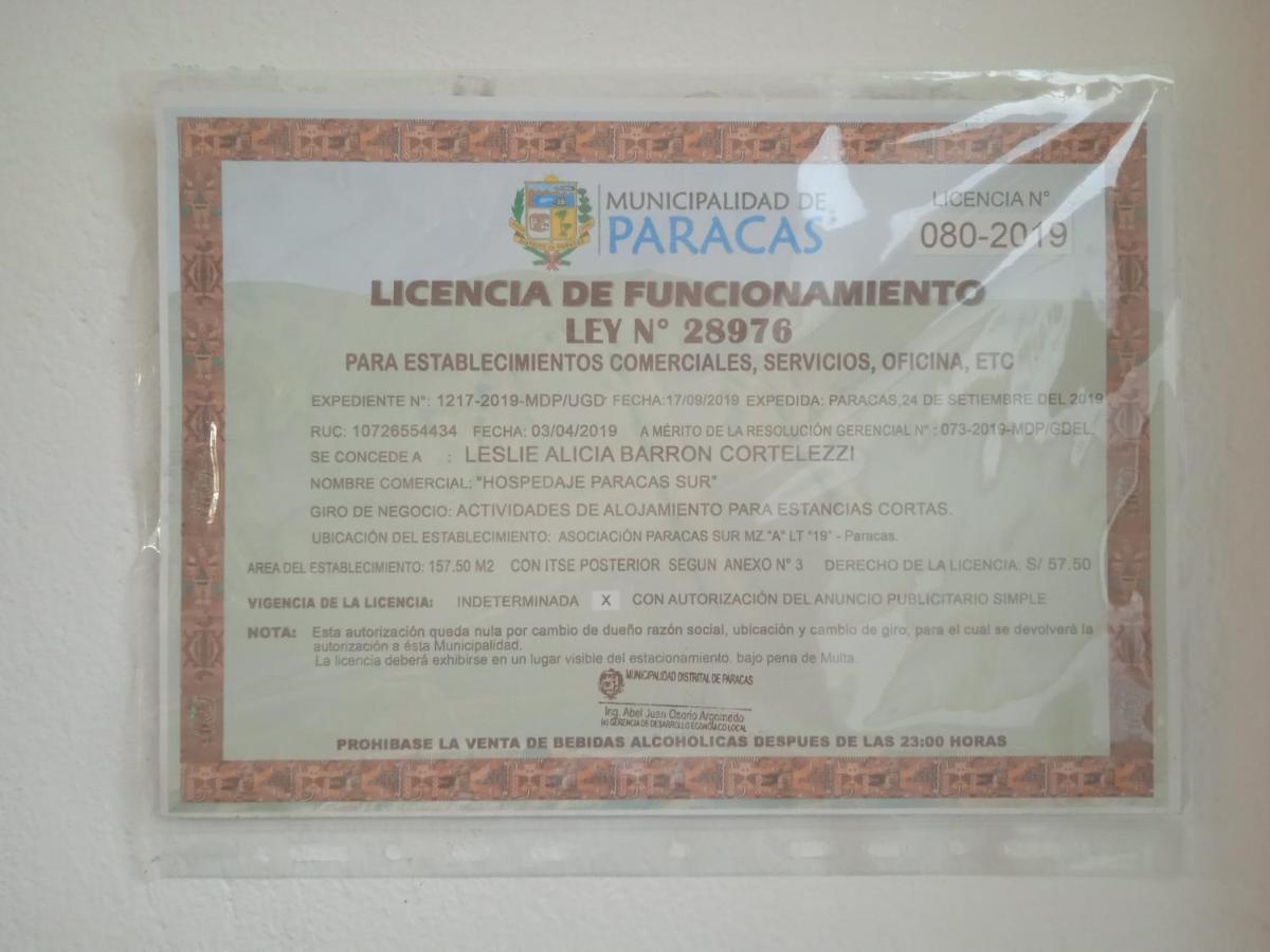 Hospedaje Paracas Sur Exterior photo